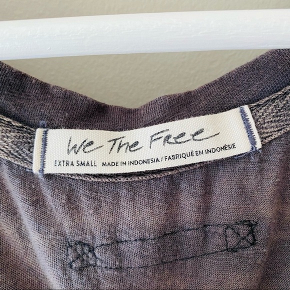 Free People Long Sleeve Top Gray Sz XS - Picture 4 of 8